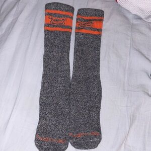 Nasty Pig Gray and Orange Athletic Socks